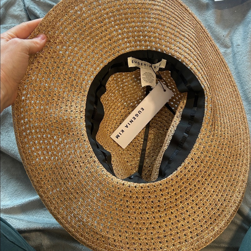 NWT  Eugenia Kim Emmanuelle camel gold hat - Picture 7 of 7